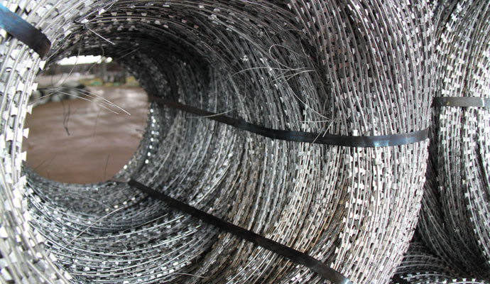 Razor Wire Coil Closeup