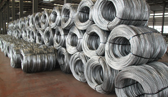 Warehouse Razor Wire Stacks