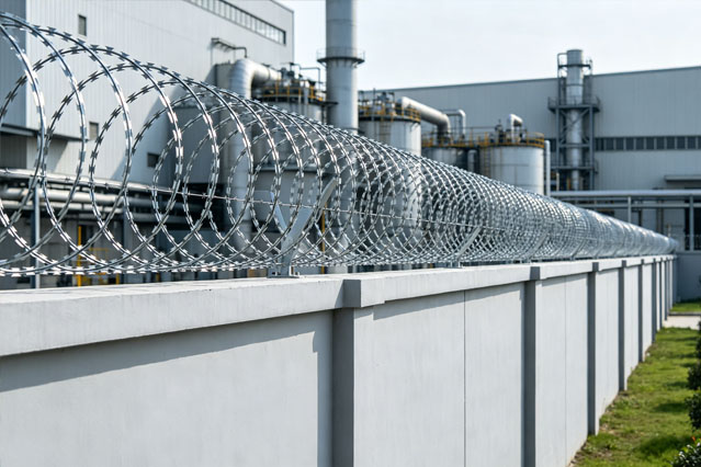 Wall Top Razor Wire System