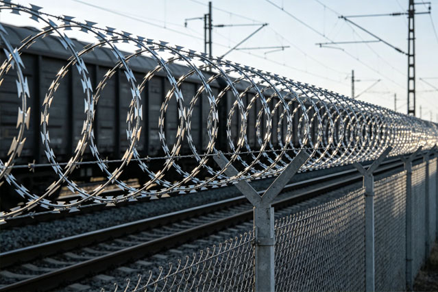 Transport Hub Razor Fence
